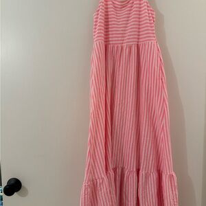 Cat & Jack Pink and White Striped Dress